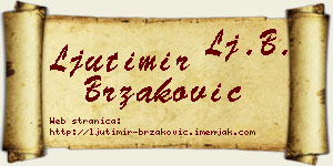Ljutimir Brzaković vizit kartica